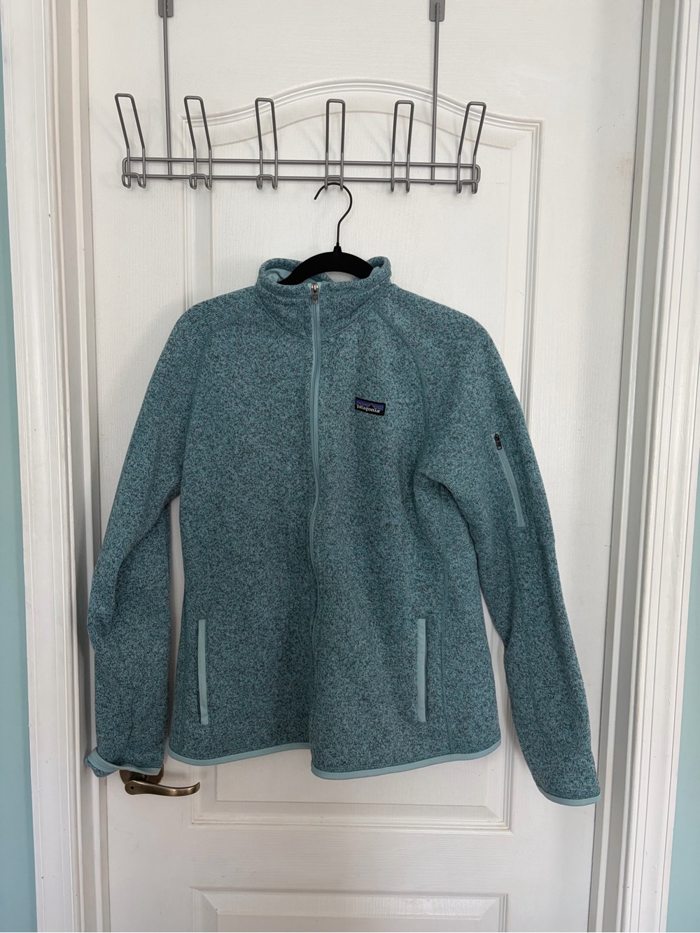 Patagonia Kids Teal Blue Full-Zip Fleece Jacket